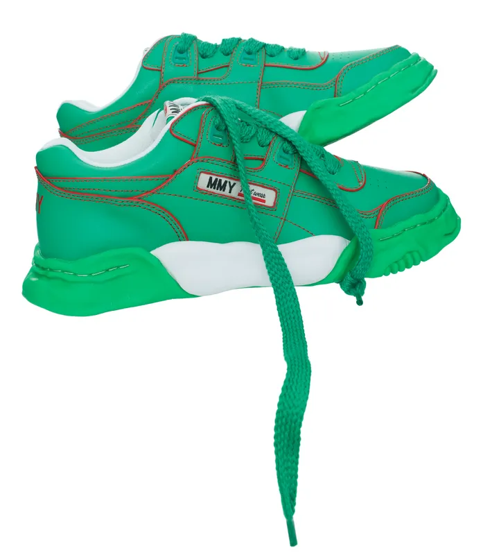 Кроссовки Maison Mihara Yasuhiro Parker с контрастной строчкой, зеленый, арт. A11FW709/GREEN