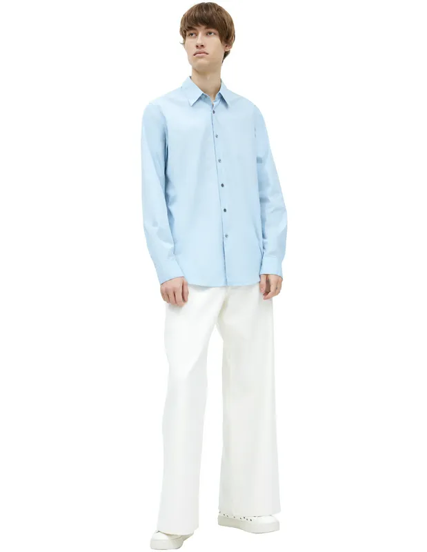 Рубашка Dries Van Noten из хлопка, голубой, арт. 232-020730-7324-514