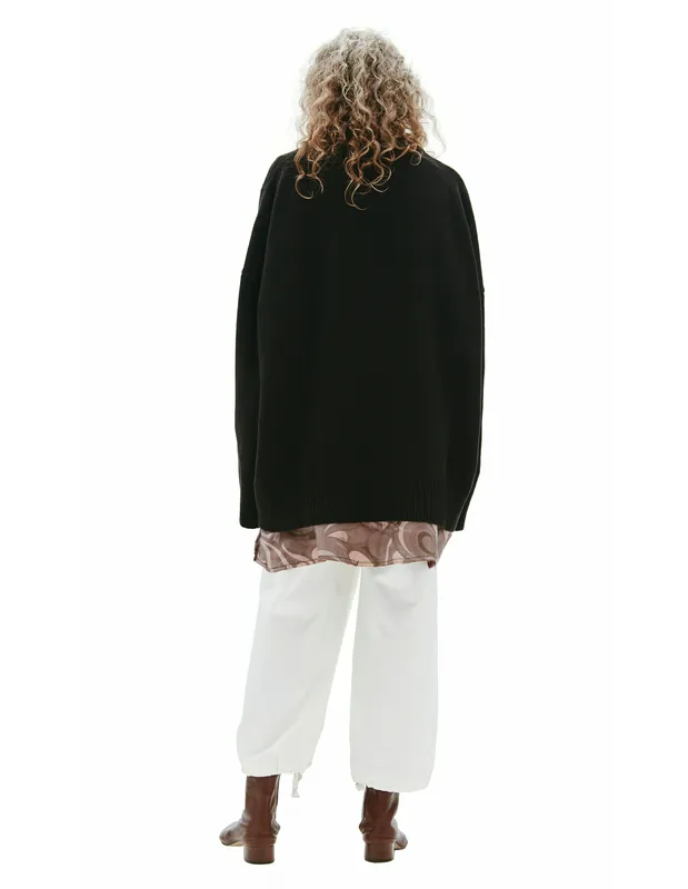 Кардиган Raf Simons шерстяной, черный, арт. 211-851-50023-0099
