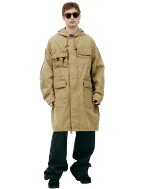 Парка Visvim из хлопка, бежевый, арт. 0124105013001