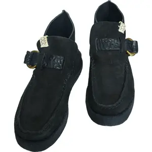 Высокие мокасины Visvim Magoon из замши, черный, арт. 0123202002009
