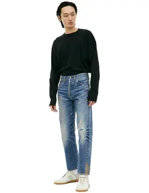 Джинсы Visvim с эффектом краски, синий, арт. 0124205005007
