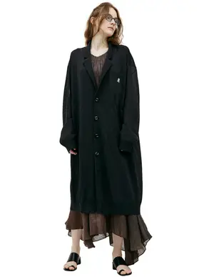 Длинный кардиган Undercover с логотипом, черный, арт. US1D4301/BLACK