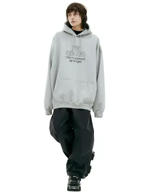 Худи VETEMENTS с принтом I'm Retired, серый, арт. UA66HD710G