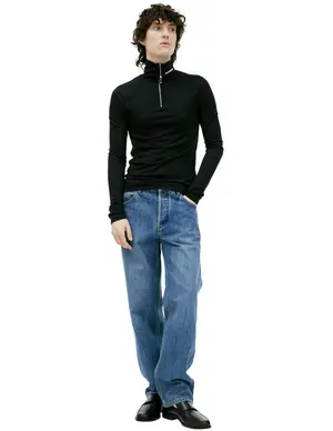Водолазка Jil Sander на молнии, черный, арт. J47GC0021/J70021/001/fw24