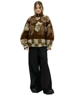 Бомбер Undercover x fragment design из шерсти и кашемира, коричневый, арт. UC2C1201-3