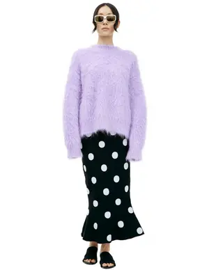 Свитер оверсайз Jil Sander из мохера, фиолетовый, арт. J03GP0122/J14672/529