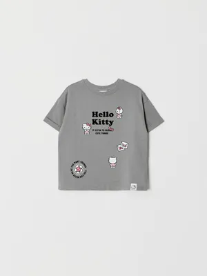 Футболка оверсайз с принтом Hello Kitty для девочек, арт. 11643