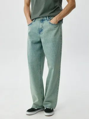 Джинсы WIDE LEG со средней посадкой, арт. 12001
