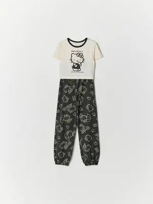 Пижама Hello Kitty для девочек, разноцветный, арт. 12398