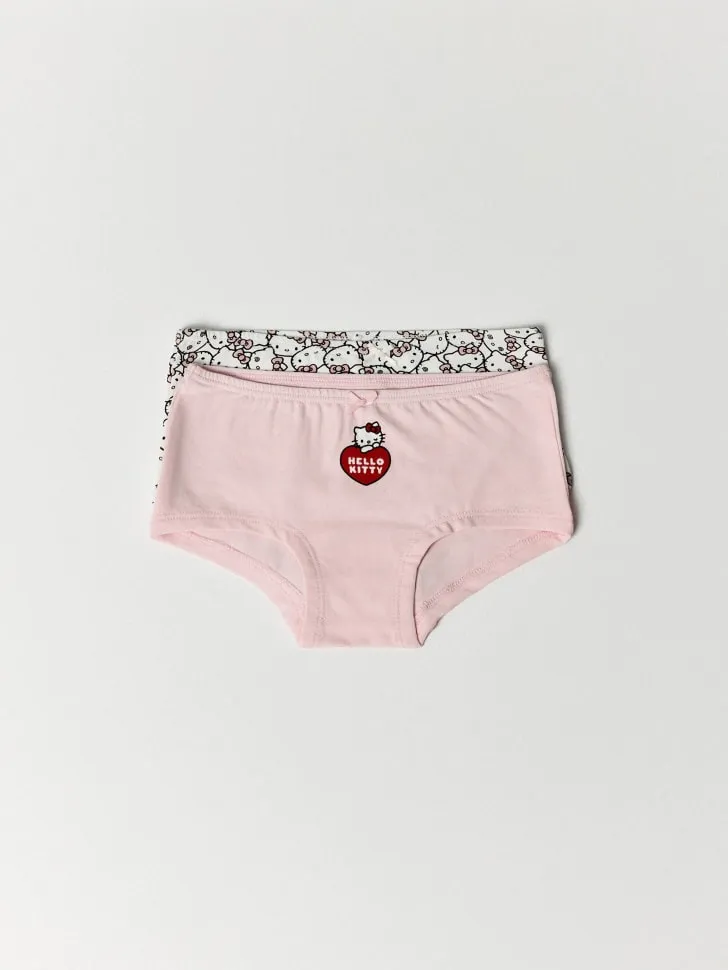 Набор из 2 трусов-шортиков с принтом Hello Kitty для девочек, разноцветный, арт. 12408
