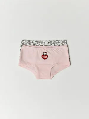 Набор из 2 трусов-шортиков с принтом Hello Kitty для девочек, разноцветный, арт. 12408