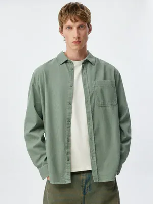 Вельветовая рубашка Regular Fit, арт. 12428