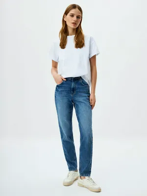 Джинсы 404 MOM FIT из органического хлопка, синий, арт. 12769