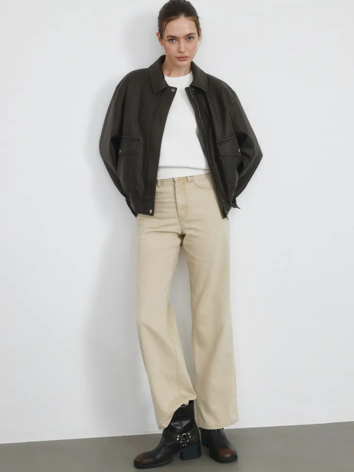 Джинсы WIDE LEG со стрелками, арт. 12926