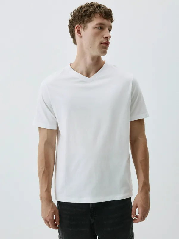 Футболка Sela MARK REGULAR FIT базовая, белый, арт. 4805110204