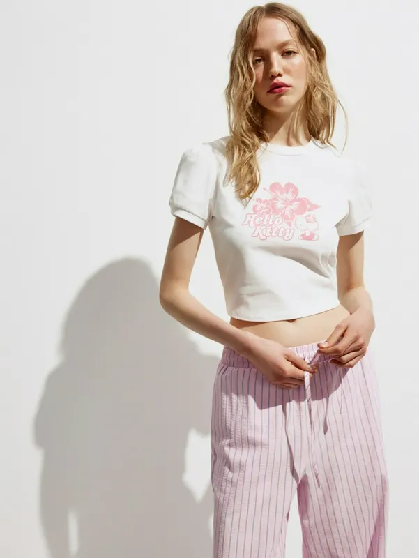 Футболка Sela с принтом Hello Kitty, белый, арт. SL6807210248