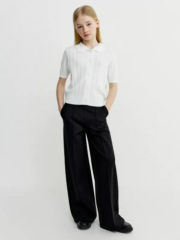 Брюки широкие Sela на резинке, черный, арт. SL6808051501