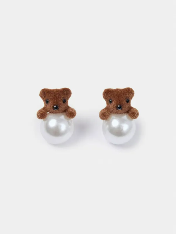 Серьги Sela в форме мишек с жемчужинами, разноцветный, арт. SL6808262826