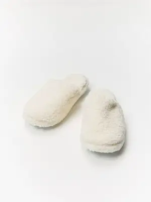 Домашние тапочки Sela из искусственного меха, белый, арт. 4811143504