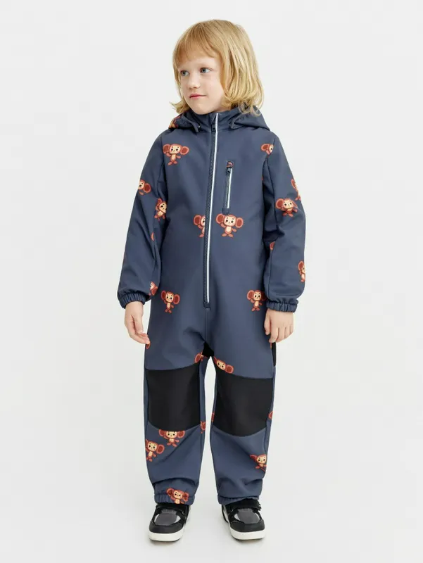 Комбинезон Sela из softshell на флисе, синий, арт. SL6808061702