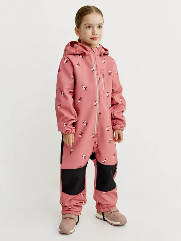 Комбинезон Sela из Softshell на флисе, розовый, арт. SL6808041702