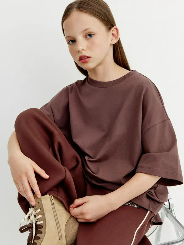 Футболка Sela оверсайз, коричневый, арт. SL6808050219