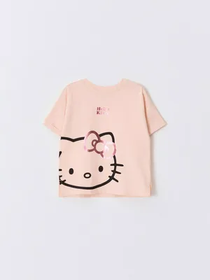 Футболка оверсайз с принтом Hello Kitty, розовый, арт. 14932