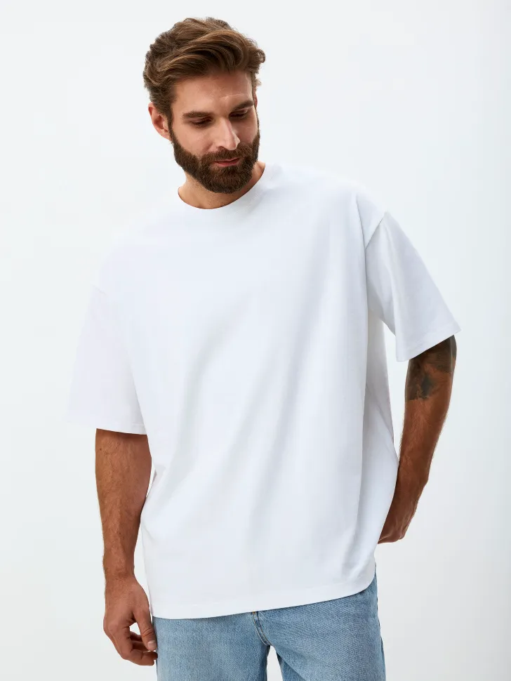Футболка MAX OVERSIZE FIT базовая, белый, арт. 15058