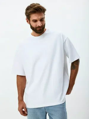 Футболка MAX OVERSIZE FIT базовая, белый, арт. 15058