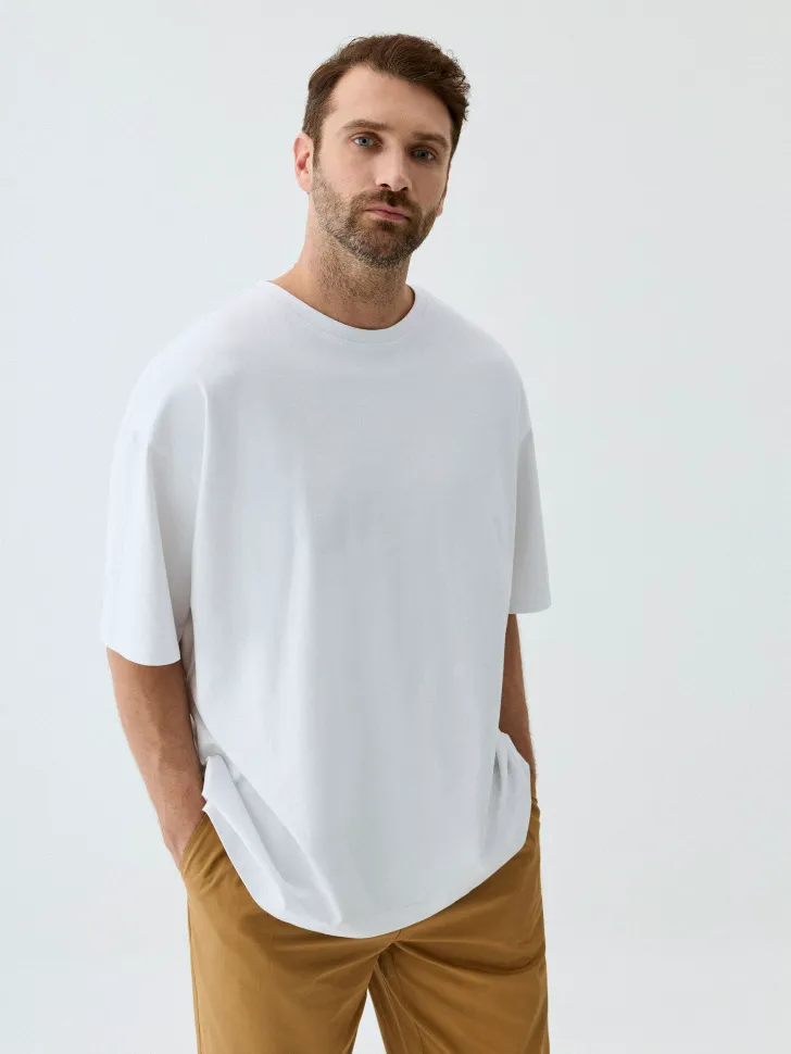 Футболка OVERSIZE FIT базовая, белый, арт. 15070