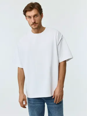 Футболка MAX OVERSIZE FIT базовая, белый, арт. 15079
