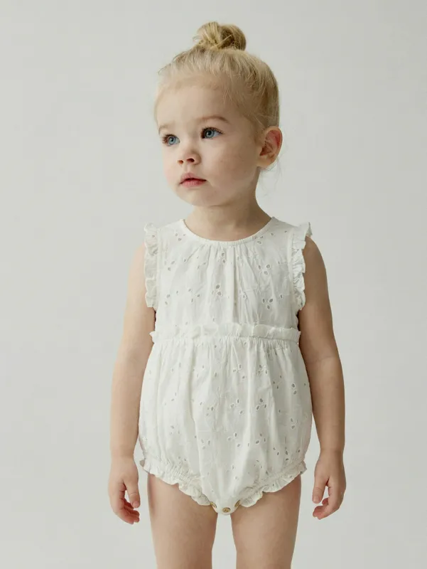 Комбинезон Sela из хлопкового шитья, белый, арт. SL5805001711