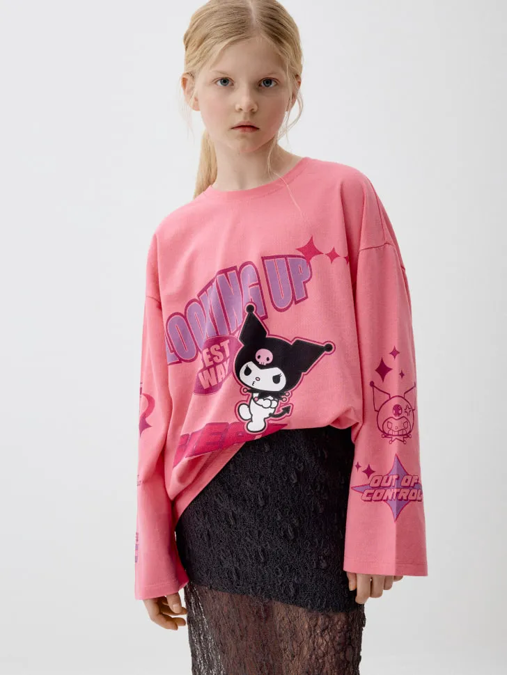 Лонгслив оверсайз с принтом Hello Kitty, арт. 5805050236