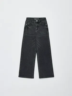 Утепленные джинсы WIDE LEG для девочек, арт. 2418