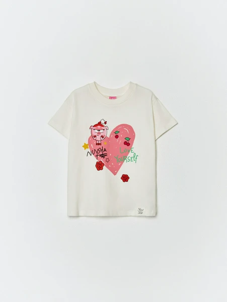 Футболка оверсайз SELA x Смешарики для девочек, арт. 32990