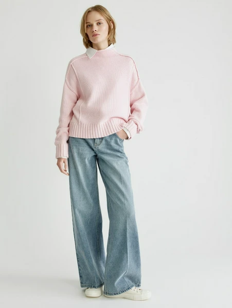 SELA Джинсы Wide Leg со стрелками, арт. 33948