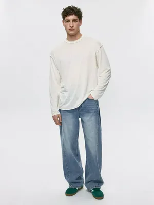 Джинсы SELA WIDE LEG со средней посадкой, арт. 34028