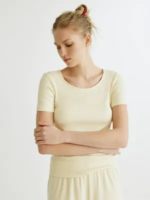 Женская вискозная пижама SELA в рубчик, арт. 34660