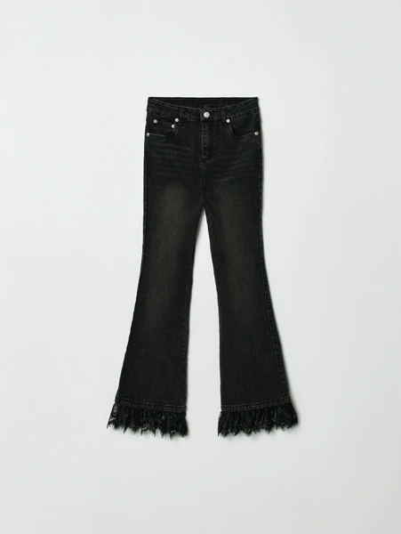 Джинсы SELA Crop Flare с кружевом, арт. 36685