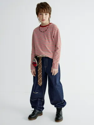 Джинсы Baggy с вышивкой SELA для мальчиков, арт. 37266