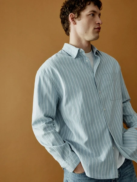 Рубашка SELA в полоску Relaxed Fit, арт. 38071