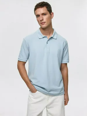 Поло Sela Regular Fit, голубой, арт. 38296