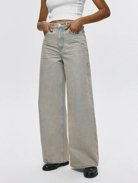 Джинсы SELA Wide Leg, серый, арт. 38364