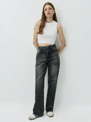 Джинсы Sela Wide Leg, черный, арт. 38818