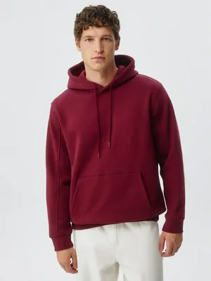Худи REGULAR FIT из футера, бордовый, арт. 3967