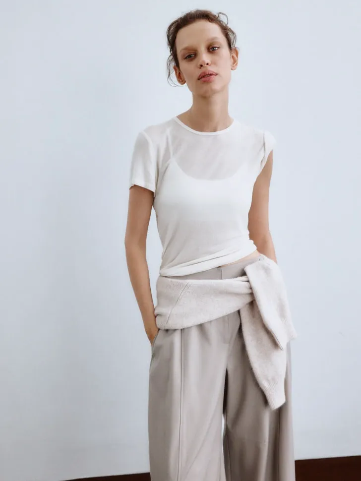 Футболка из модала и кашемира, арт. SL5809010239