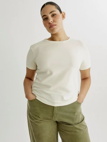 Футболка SELA EVA SLIM FIT, бежевый, арт. 40744
