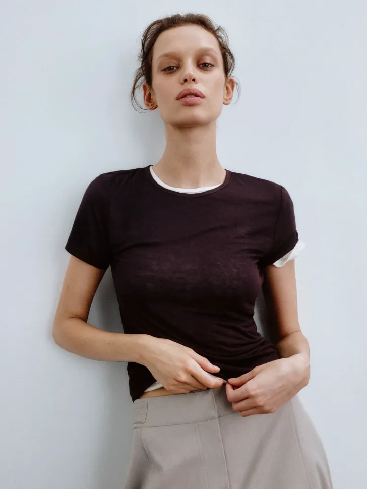 Футболка из модала и кашемира, арт. SL5809010239