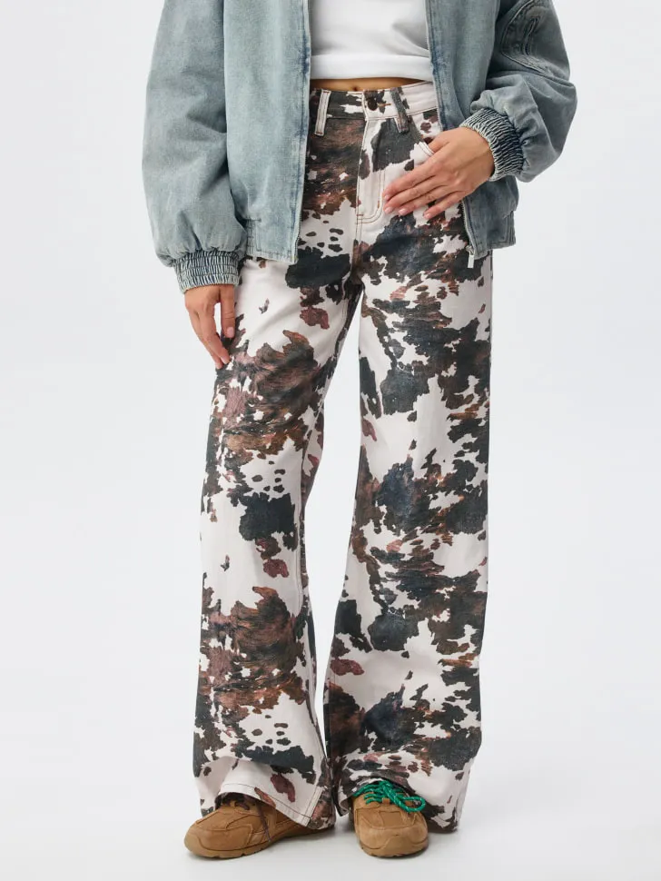 Джинсы BAGGY с коровьим принтом, арт. SL5809011429
